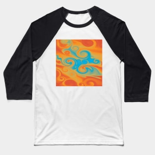 Abstract Liquid Circle Baseball T-Shirt